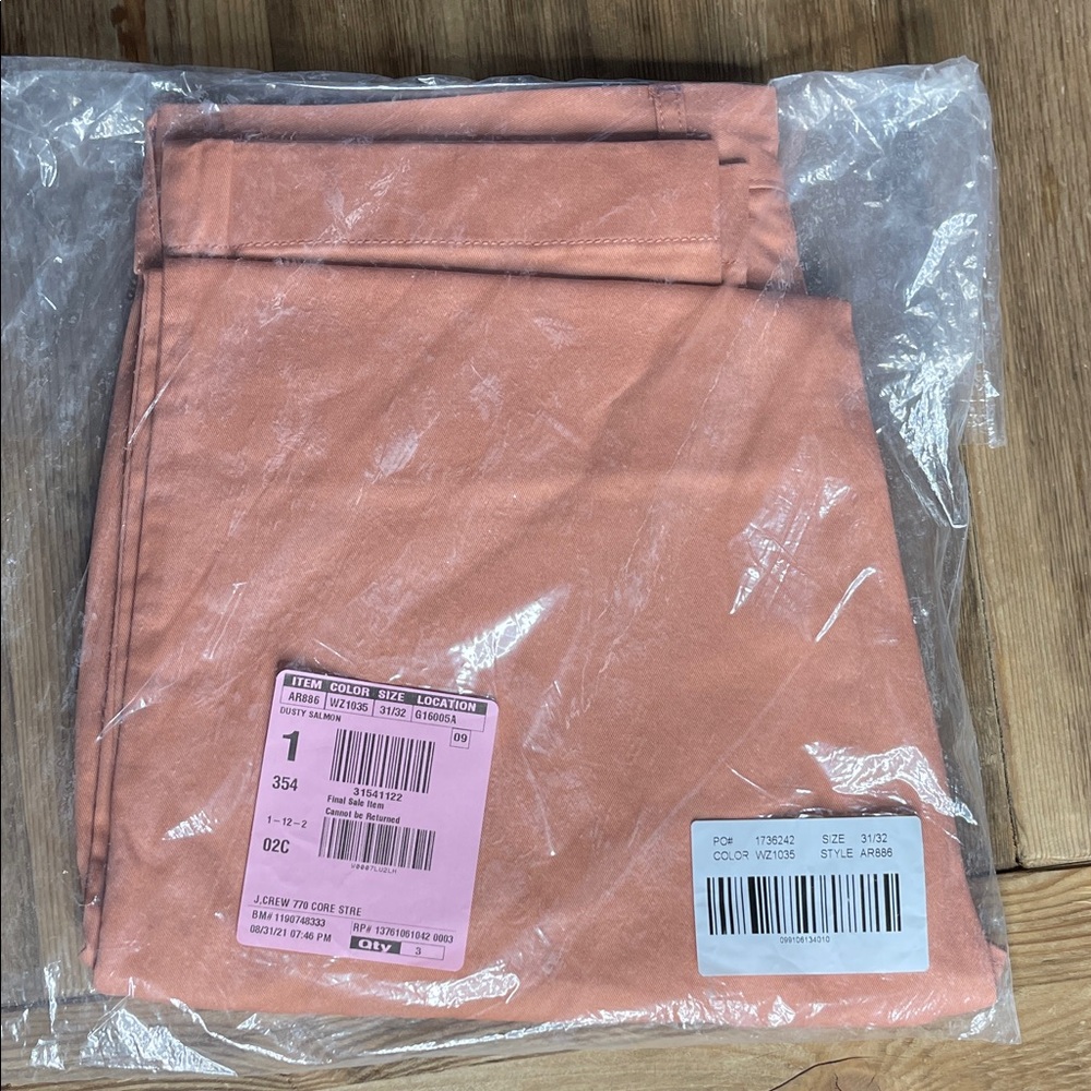NWT J Crew 770 Straight Stretch Chino Pants 31x32